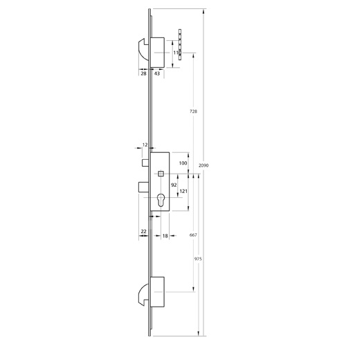 ERA Saracen 2 Hook, 44mm Flat Faceplate